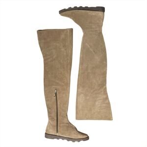 DVF Diane von Furstenberg Over-The-Knee Taupe/Tan Genuine Suede Boots Size 7.5